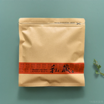 茶饼密封袋牛皮纸袋自封袋包装袋