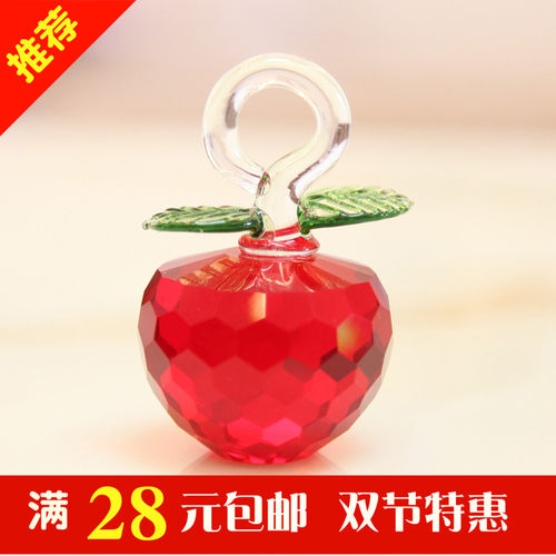 水晶苹果树圣诞节家居简约风摆件