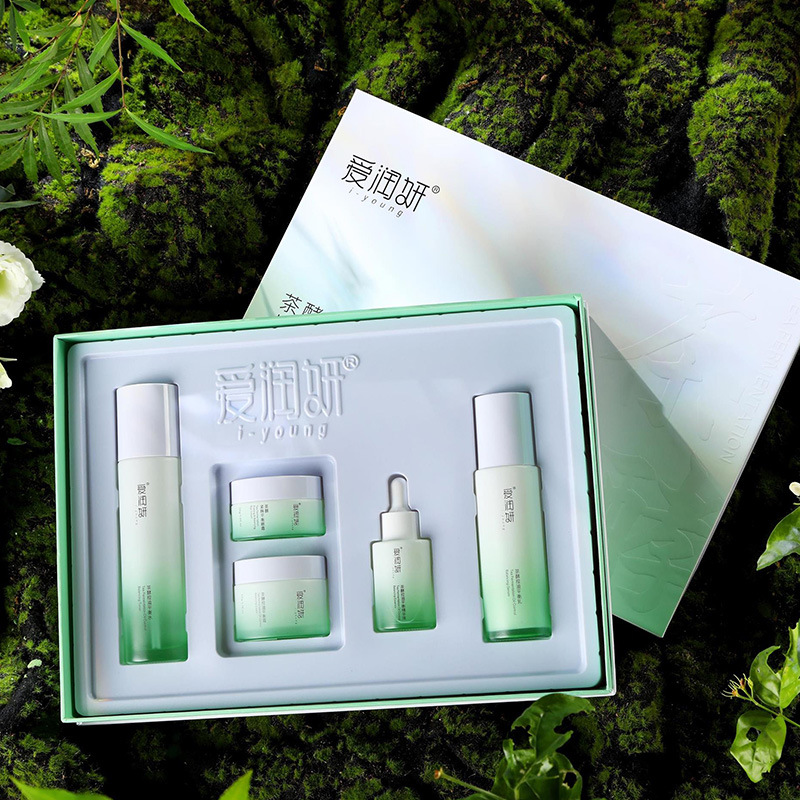 爱润妍茶酵控油平衡套装套盒水乳霜面霜精华眼霜护肤品正品