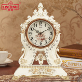 丽盛欧式 孔雀摇摆座钟静音客厅仿古台钟装 饰创意艺术时钟石英钟表