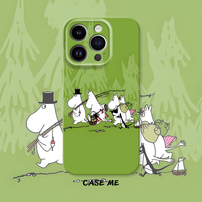 适用iphone16/15pro苹果13/14Promax华为P70/MATE70/vivox100/X90/S19/oppoReno11/Reno10/9可爱姆明手机壳