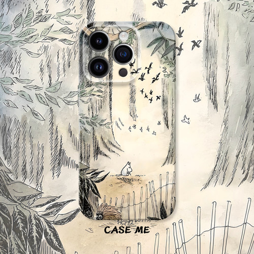 姆明谧境适用iphone17pro苹果13/14Promax华为NOVA11/12/P70/MATE70/oppoK12/K11/Reno9/Reno8moomin手机壳