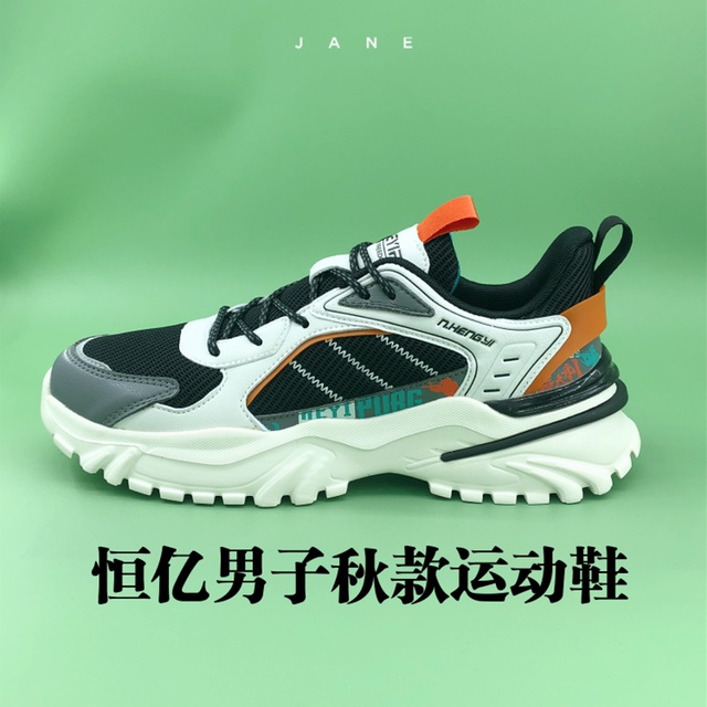 恒亿运动鞋男士秋季双网轻便老爹鞋