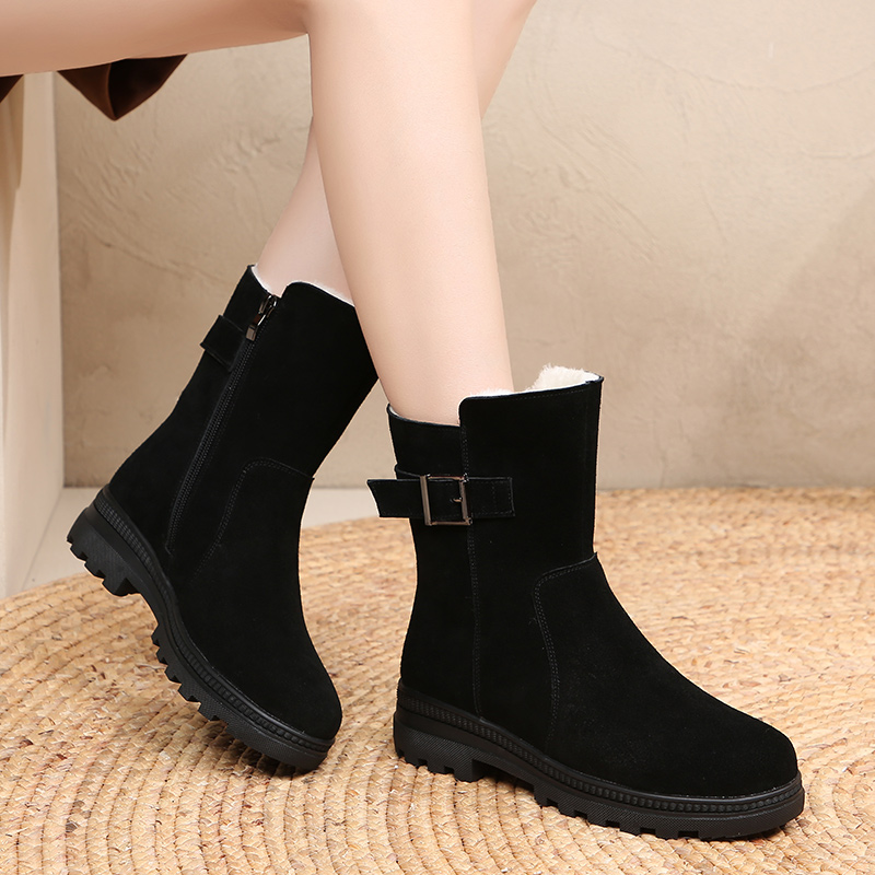 旺奈雪地靴女冬季真皮