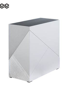 ABEE M19 AS Enclosure 银/蓝色M-ATX全铝机箱免工具拆机酷炫金属