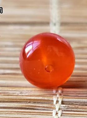 天然原红色青鱼石药片算盘珠隔片通透已防裂垫片佛珠手串配饰配件