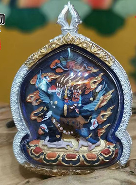 西藏擦擦手工矿物质彩绘普巴金刚佛像吊坠唐卡挂件项坠配饰配件