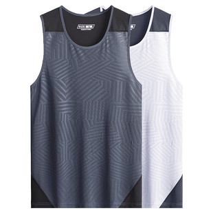 背心男篮球训练运动健身速干吸汗夏季冰丝无袖上衣跑步服t恤装备