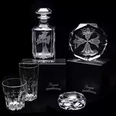 Cross-Shaped Crystal Glass Handmade Wine Glass Decanter Vintage Whiskey Glass Gift Box for Gift Giving