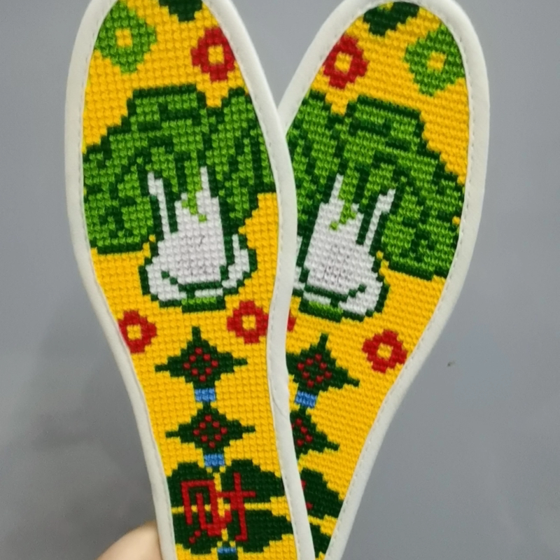 芳芳家精品手工鞋垫十字绣鞋垫加厚手工满绣结婚印花不褪色新品