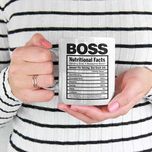 BOSS nutrition facts马克杯老板的成分水杯子陶瓷咖啡办公室礼物