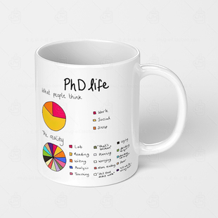 PhD&ife博士杯子陶瓷馬克杯個性 咖啡杯送人禮物水杯禮品 簡約美式