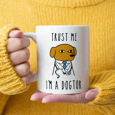 Trust Me I'm a Dogtor医学院医院医生护士马克杯咖啡杯喝水杯子