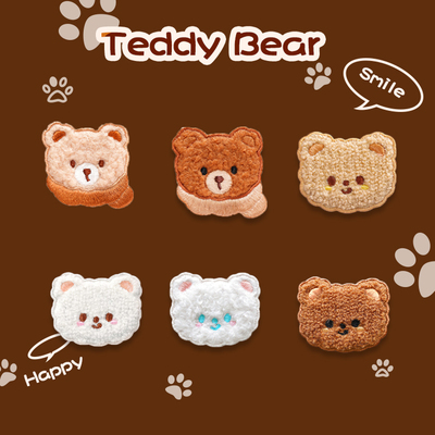 粘贴款毛绒动物刺绣布贴