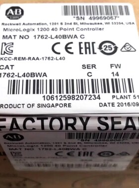 未拆封 AB 1762-L40BWA SER C Mic 议价