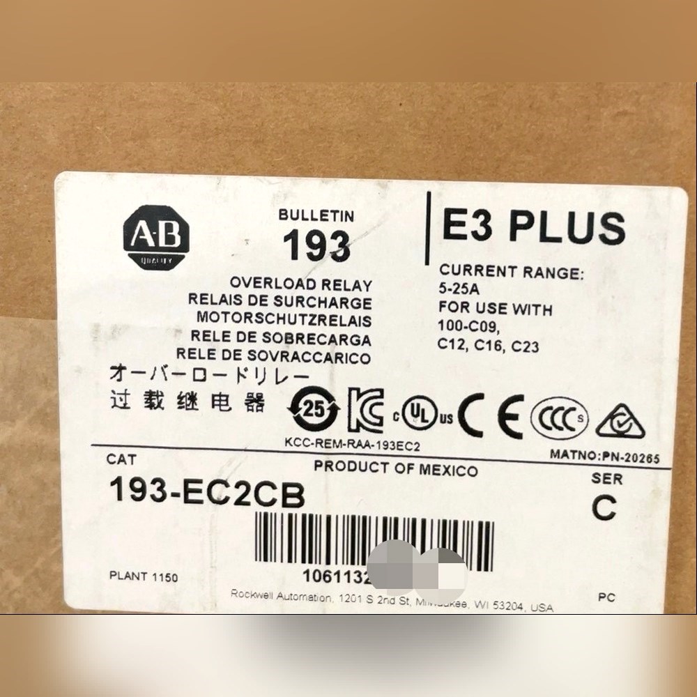 193-EC2CB过载继电器行货质保直发标价 议价