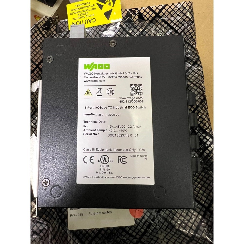 德国万可WAGO 852-112000-001 8口工业交换 议价