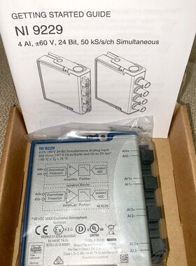 NI-9229模块4通道±60V电压采集模块未拆封 议价