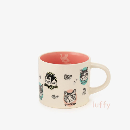 日本afternoontea插画师合作款猫咪马克杯随手杯