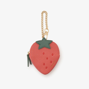 日本afternoontea可爱草莓小零钱包小收纳袋钥匙袋