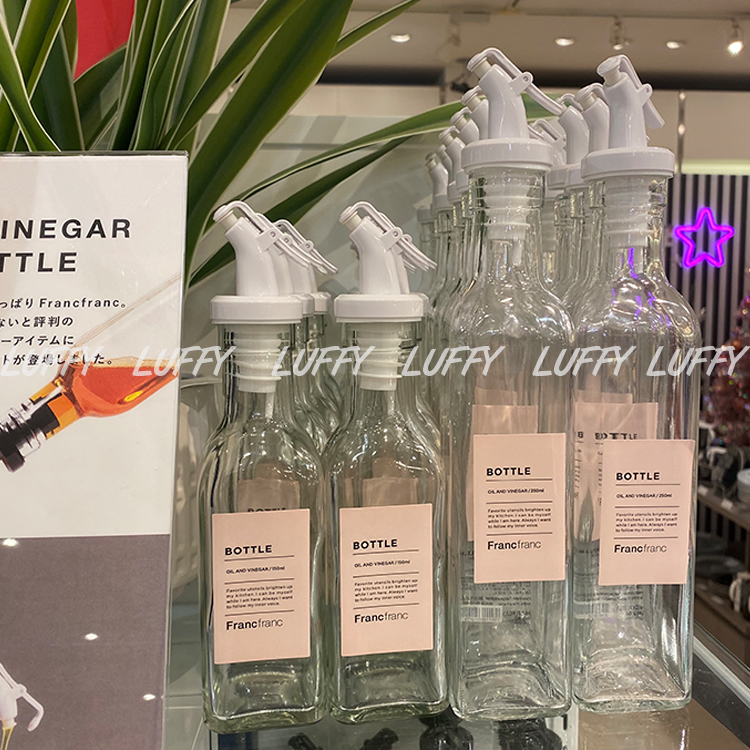 现货日本francfranc玻璃油壶