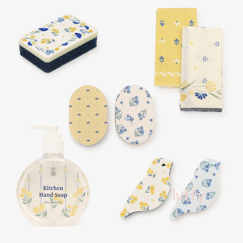 日本afternoontea小清新法式插画系列厨房清洁海绵抹布洗手液,家庭/个人清洁工具,海绵擦,淘宝优惠券,粉丝福利购,淘宝优惠卷