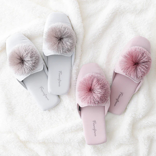 日本francfranc流苏家居拖鞋室内鞋