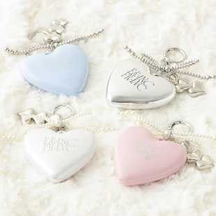 日本francfranc爱心小镜子小梳子旅行便携梳子