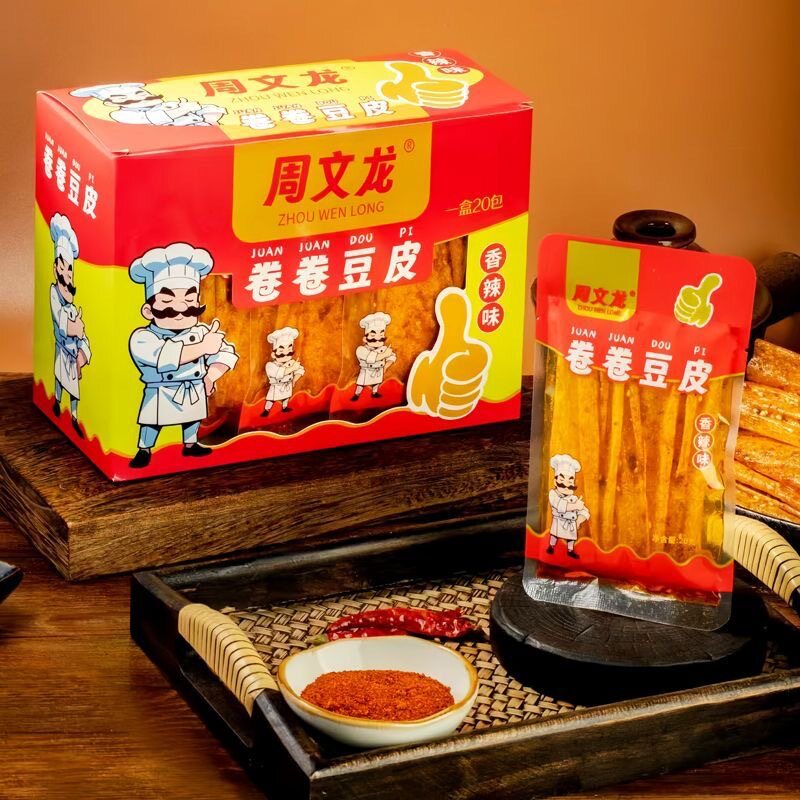 周文龙卷卷豆皮你真棒香辣棒辣条休闲面筋制品零食批发