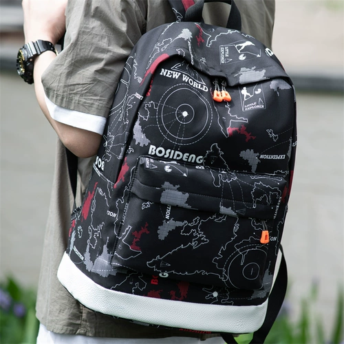 Японская мужская вместительная и большая сумка через плечо для путешествий для отдыха, школьный рюкзак, простой и элегантный дизайн, для средней школы, подходит для подростков, подходит для студента