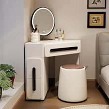 转角实木小户型梳妆台卧室墙角现代简约拐角三角化妆桌斗柜奶油风