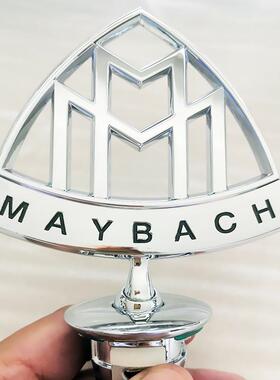 奔驰S级迈巴赫GLS480改装迈巴赫S450机盖立标车头前标 迈巴赫车标