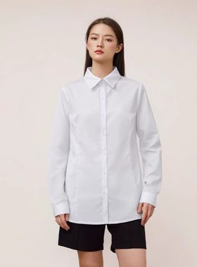 职业装工作服棉白衬衫女士