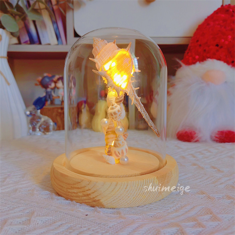 复古贝壳海胆海螺小夜灯摆件手工diy材料包朋友情人节520生日礼物,节庆用品/礼品,创意/设计灯,淘宝优惠券,粉丝福利购,淘宝优惠卷