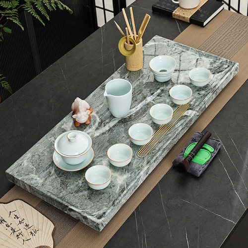 2026新款轻奢精工石茶盘茶具套装