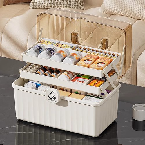 多层大容量医药箱药盒药物收纳盒