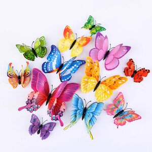 3D立体仿真蝴蝶客厅墙面装饰品墙贴卧室房间贴画儿童房创意冰箱贴