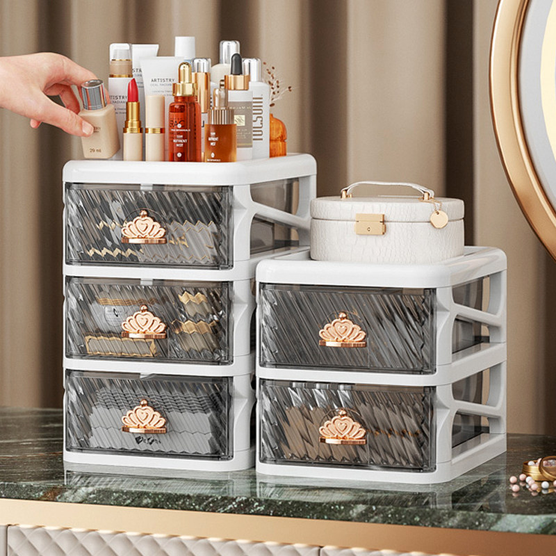 抽屉式桌面收纳盒办公室书桌整理柜梳妆台化妆品置物架储物柜盒子,收纳整理,桌面收纳盒,淘宝优惠券,粉丝福利购,淘宝优惠卷
