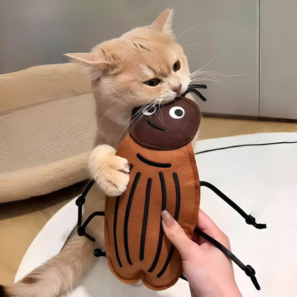 猫薄荷蟑螂公仔猫咪玩具自嗨解闷磨牙毛毡逗猫神器磨牙棒小猫用品
