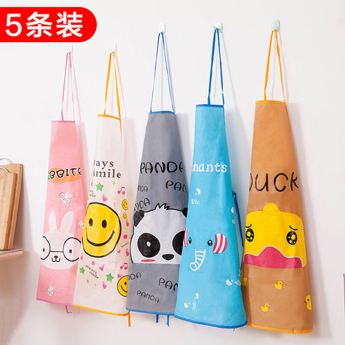 厨房防水防油围裙塑料pvc无袖