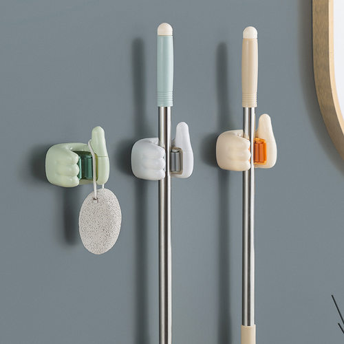 免打孔创意拖把挂钩家用收纳神器