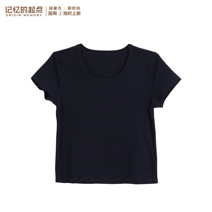 记忆的起点休闲百搭短袖T恤女士2026夏季新款圆领上衣70GX35816Z