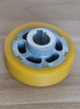 黄色橡胶轮印字压轮聚氨酯硅胶轮150/980/1000墨轮连续封口机配件