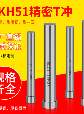 高速钢冲针冲头SKH-51冲不锈钢圆件尖冲SKH-9A冲抽牙冲 非标定做