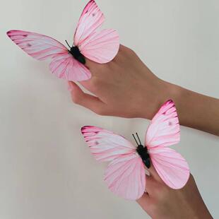 舞蹈道具蝴蝶如梦令少女古典舞蹈原版指环粉色蝴蝶舞蝶韵演出道具