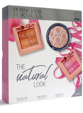 美国Physicians Formula PF裸妆腮红+修容+防辐射粉饼3件套装礼盒