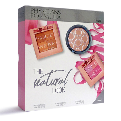 美国Physicians Formula PF裸妆腮红+修容+防辐射粉饼3件套装礼盒