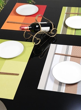 新中式餐垫 pvc酒店西餐桌垫防滑隔热盘垫碗垫水洗速干野营茶席垫