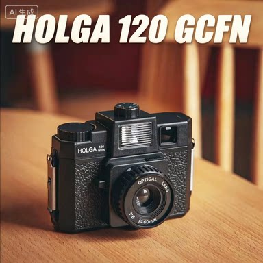 Holga 120GCFN胶片相机滤镜片多重曝光内置闪光灯复古傻瓜相机