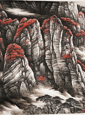 四时同斗方山水画纯手绘精品